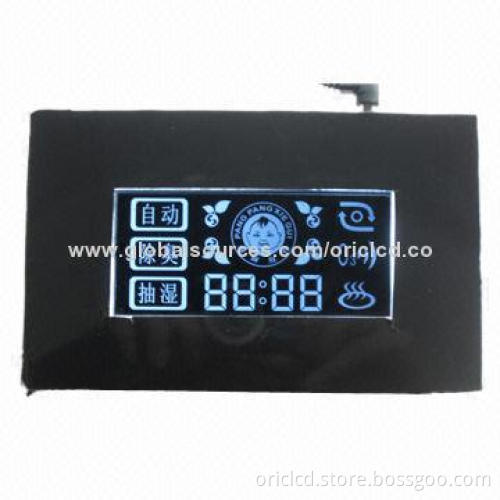 TN custom cooking display module, VA 80 x 60mm, black background